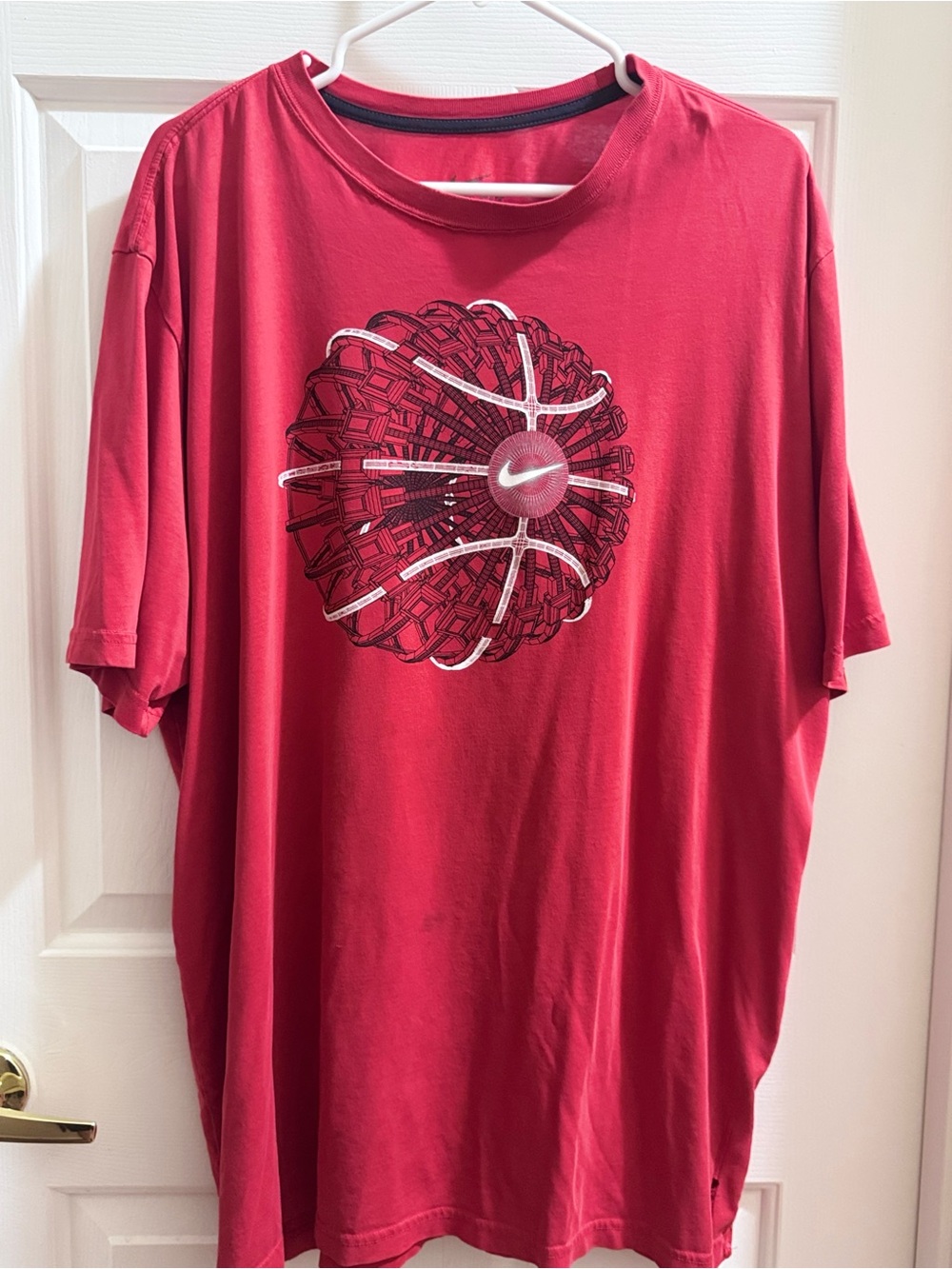 Nike Red Graphic Basketball T‑Shirt
